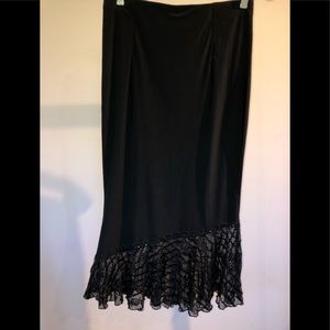 Black Ginza midi Skirt